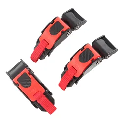 3Pcs Professional  Motorcycle Helmet Speed Clip Chin Strap Quick Release Pull Buckle Black Red Helmet Lock Socket