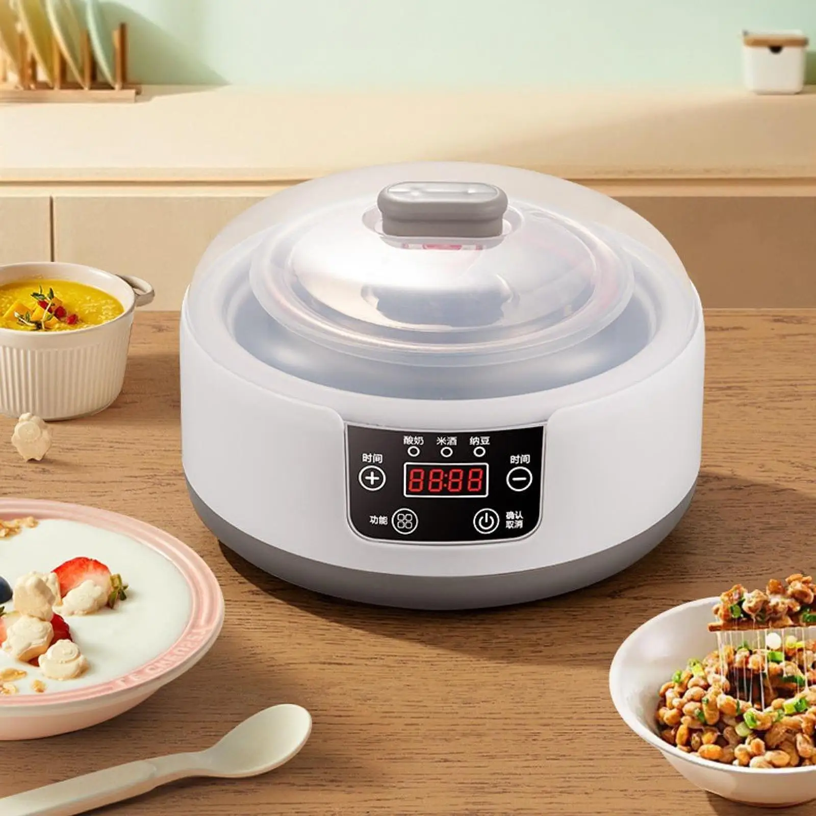 Автоматическая йогуртница с низким уровнем шума, бытовой контроль постоянной температуры, 1,2 л