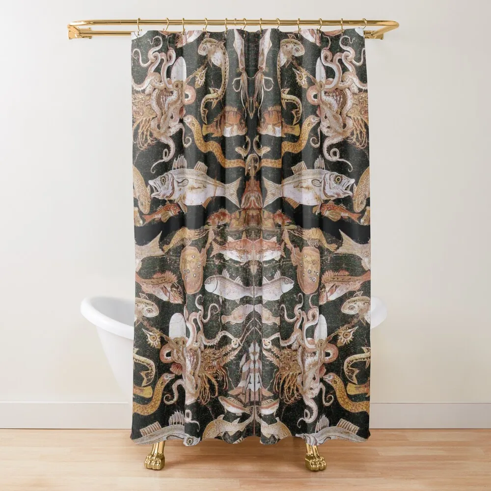 

POMPEII COLLECTION / NAUTICAL ,OCEAN - SEA LIFE SCENE Shower Curtain Anime Shower Waterproof Shower Cute Curtain