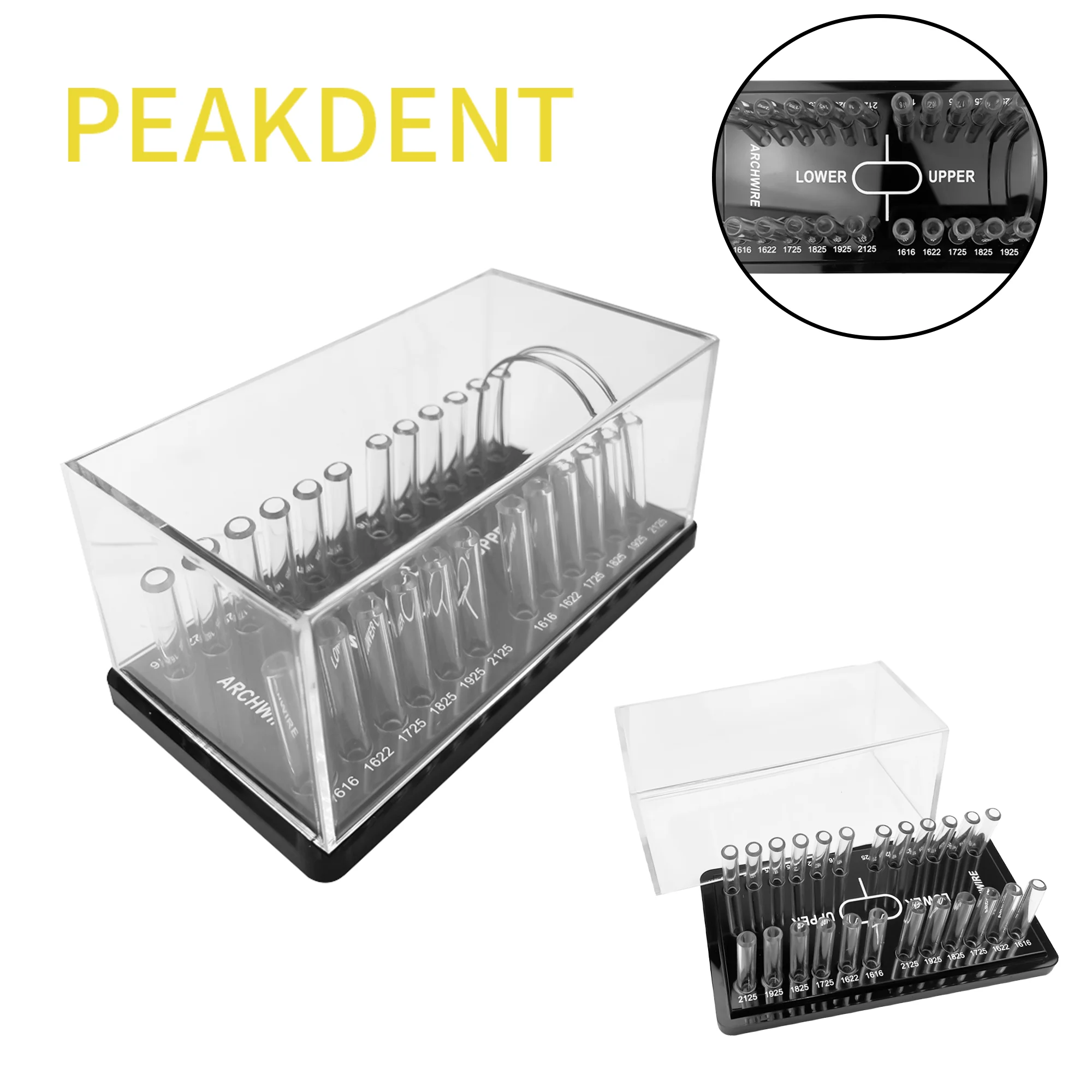 Orthodontic Arch Wire Placement Box Round Wire Box Acrylic Box Square Transparent Box Orthodontic Materials Arch Classification