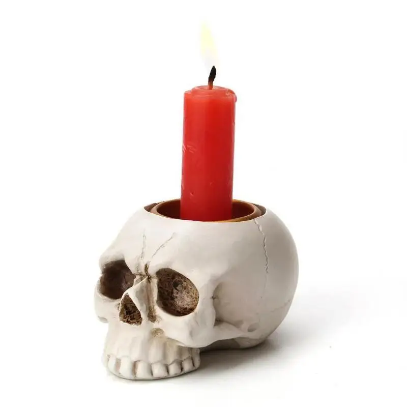 Halloween Schädel Skelett Lampe Schädel Hand Kerzenhalter Ornamente Skelett Geist Led Kerze Flamme Licht Lampe Home Party Bar Decor