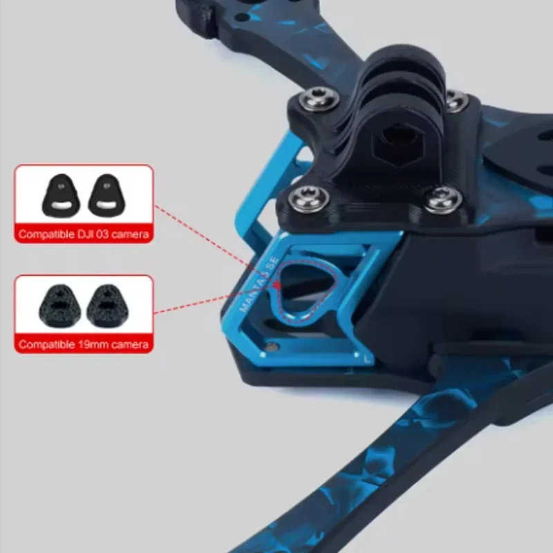 Manta5 SE FPV Drone Frame Kit Axis Squashed-X Frame for Cinematic Freestyle Long Range Drone