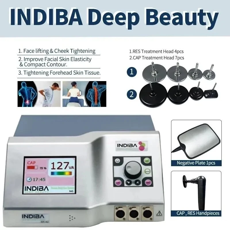 

INDIBA Deep Beauty Body Slimming Machine Face Lift Devices Skin R45 System RF High Frequency 448KHZ Weight Loss Spain Technology