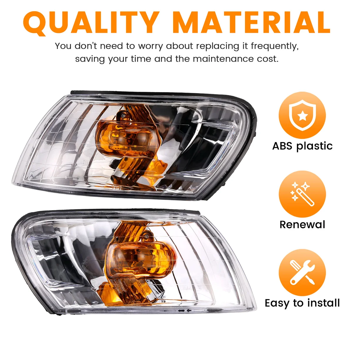 1 زوج سيارة الجبهة الزاوية ضوء المصباح لتويوتا كورولا AE100 AE101 E100 1993 1994 1995 1996 1997 مصباح إشارة-L94A #6