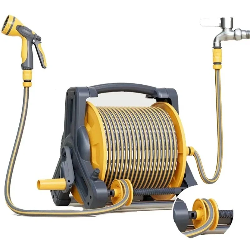 Heavy Duty Portable High Pressure Telescopic Wall Hanging Household Garden Reel Set Household Garden Hose Pipe Reel
