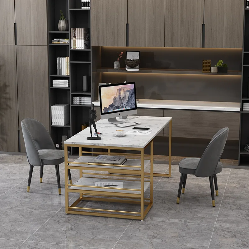 Thuisstudie desktop eenvoudige designer kantoor baas tafel bureau, computer bureau