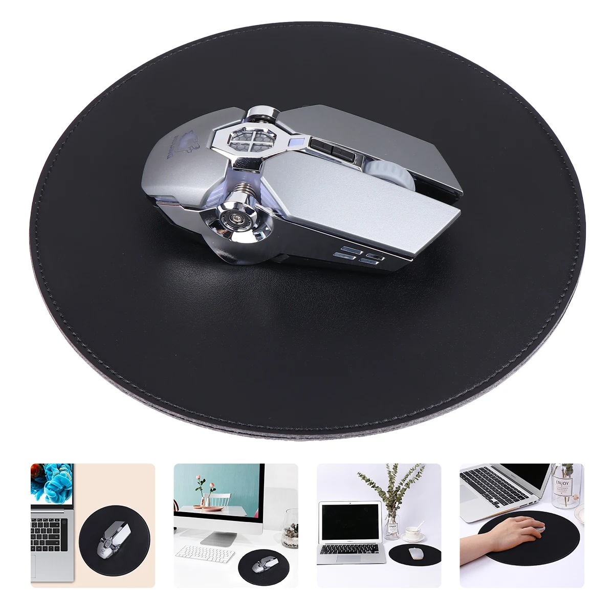 

Round Mouse Pad Practical Desktop Mat Notebook Precise Microfiber Gaming