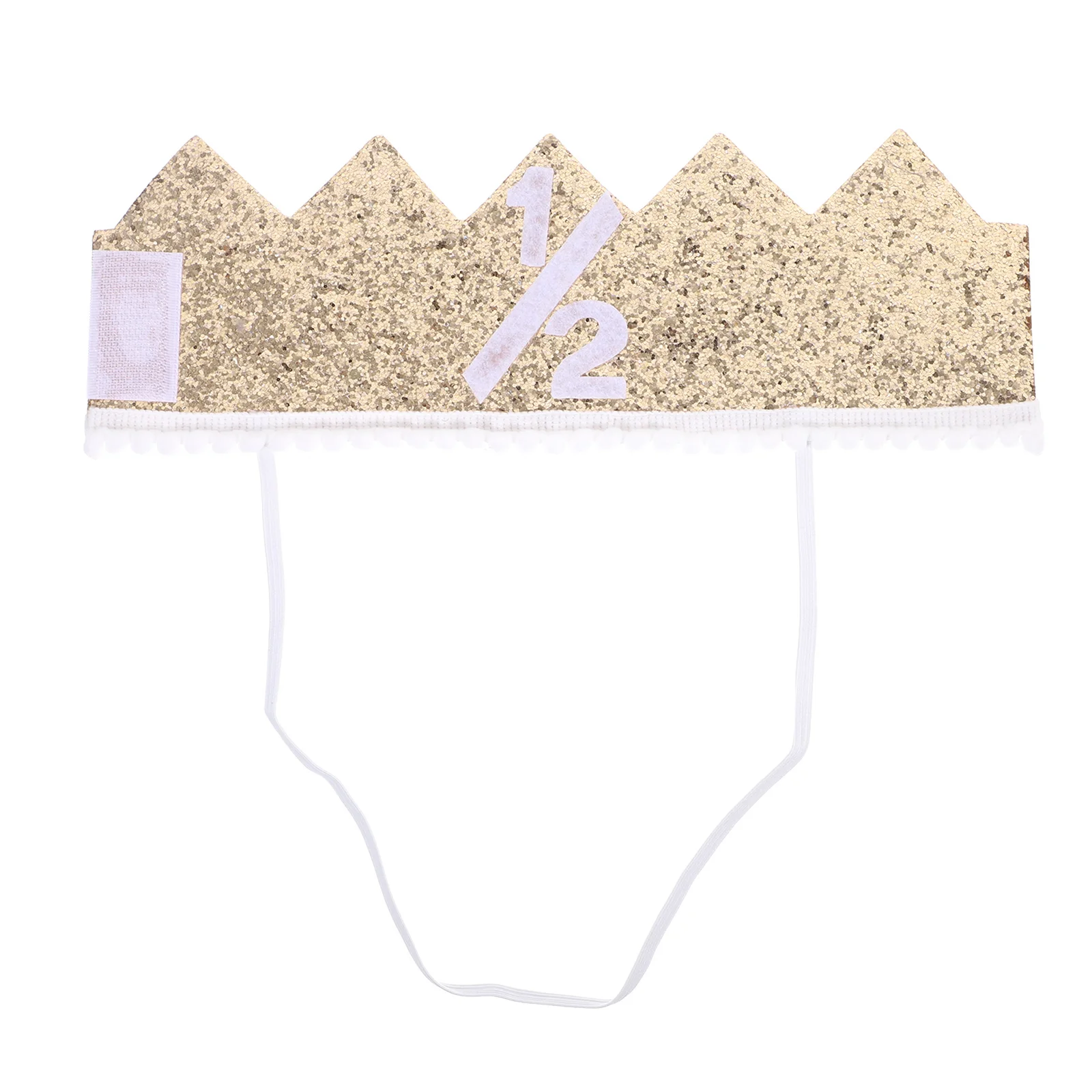 

1pc Crown Hat For Kids 1/2 Birthday Party Tiara Headdress Children Birthday Hats Lightweight Cloth Party Hat Prop Baby Shower