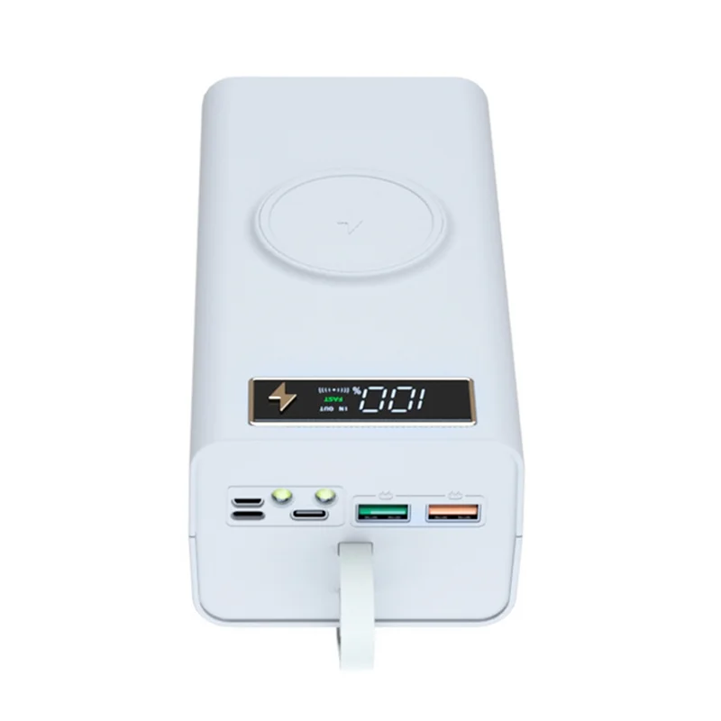 ABFN-15W لاسلكي سريع الشحن 21*18650 Powerbank Case PD QC للهواتف شحن دفع سحب لتقوم بها بنفسك بنك الطاقة المحمول قذيفة B