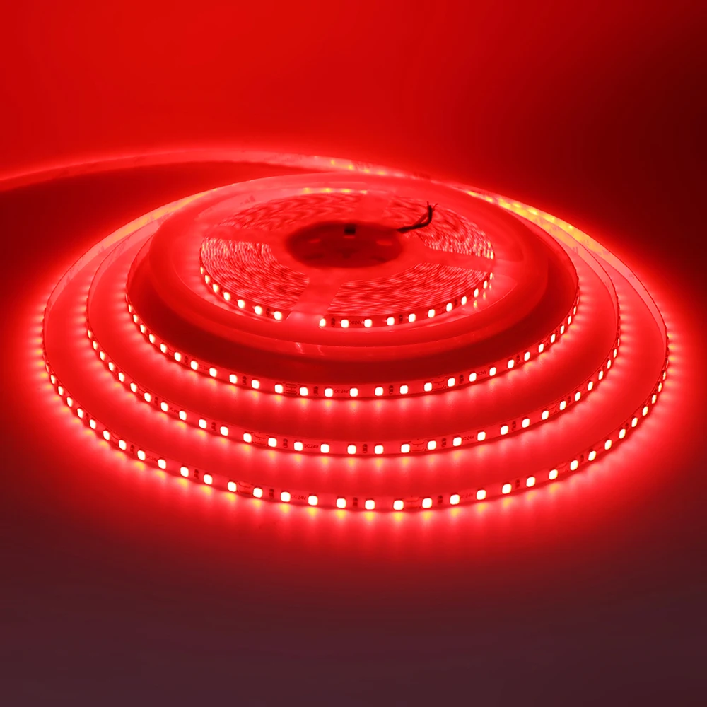 12V 24V 5m 10m LED Strip 5mm 8mm PCB Light 2835 120Leds/m White Red Pink Purple Ice Blue Flexible Tape Backlights for Decoration