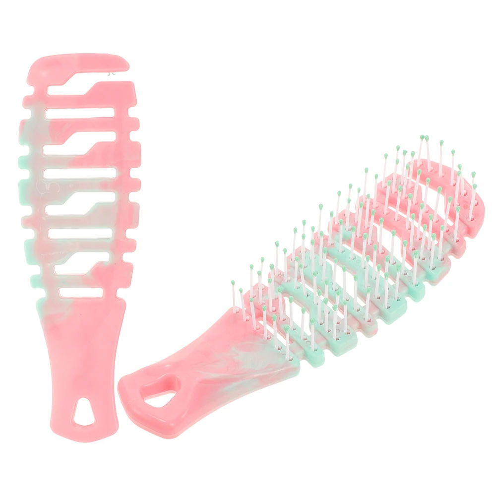 

2 Pcs Comb for Women Detangle Hollow Combs Plastic Brush Wide Curly Long Hair Comb Tooth Scalp Massage Curly Hair Styling