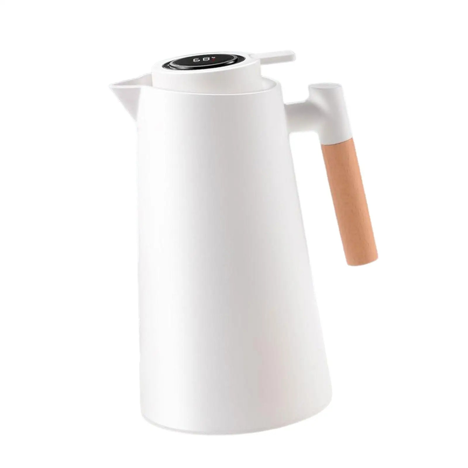 Thermos Carafes Double Walled with Temperature Display Insulated Vacuum Water Bottles Tea Pot for Home Office Backpacking Picnic
