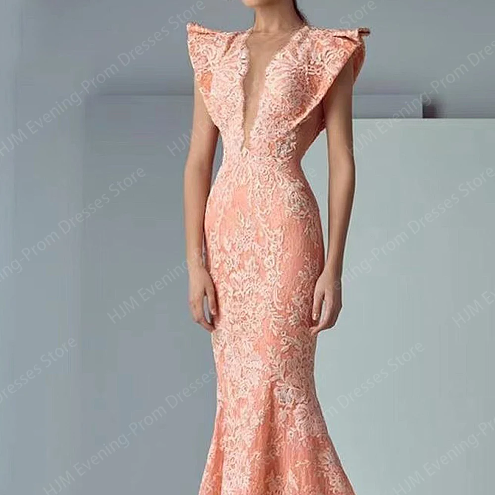 Elegant Long Evening Dresses for Women Lace Floor-Length Mermaid Prom Party Wedding Special Events Ceremony Gala Dress 2024