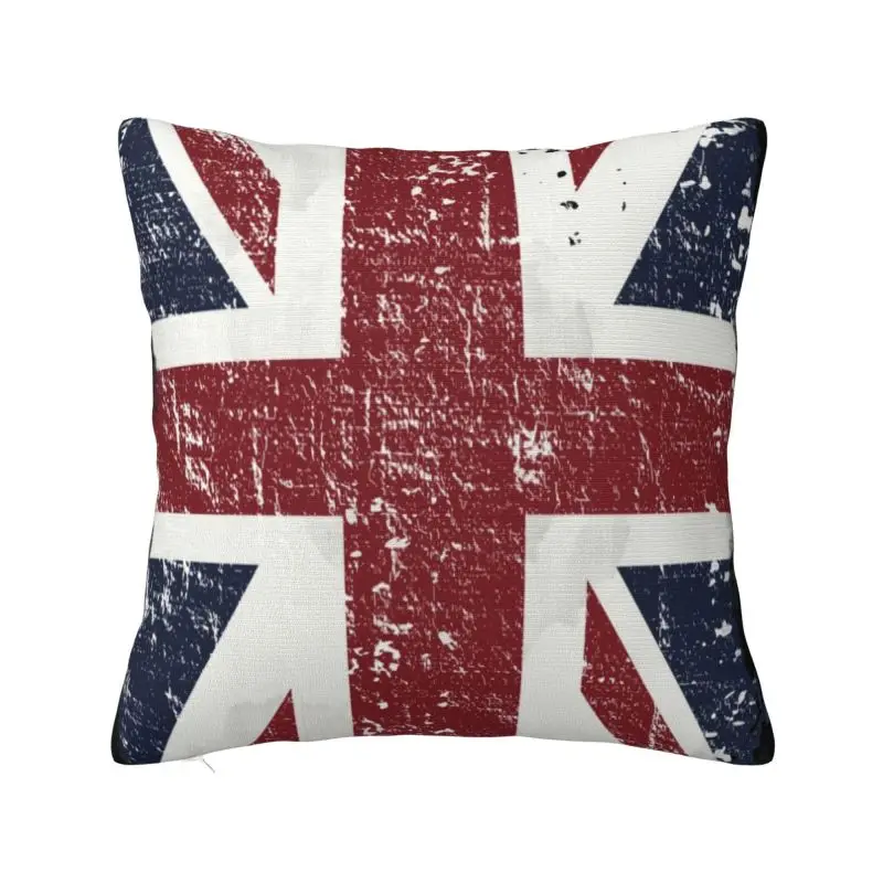 Custom Britishse Flag Cushion Cover 45x45cm Union Jack UK United Kingdom Velvet Modern Pillow