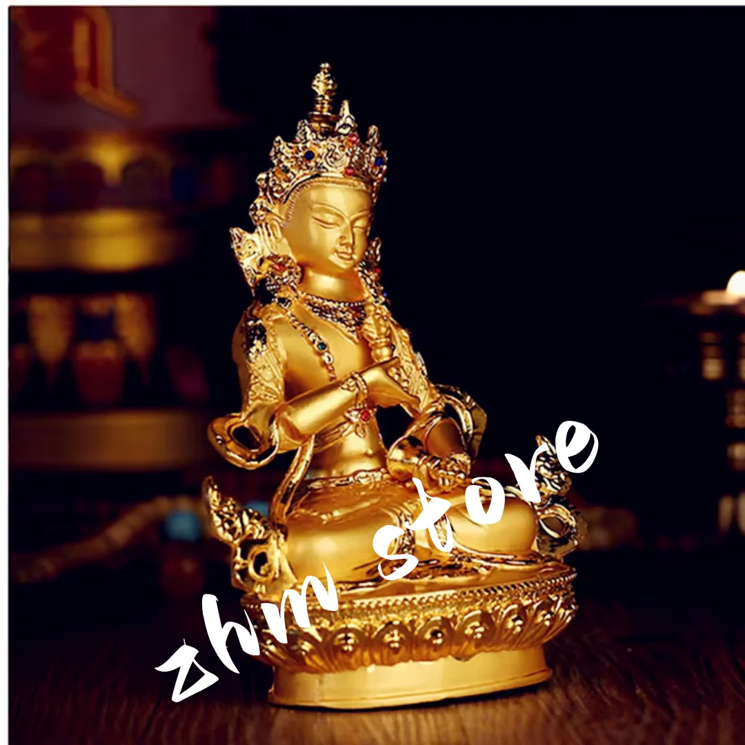 

14.5cm Colored Alloy Metal Buddhist Vajrasattva Buddha Sculpture Statue,Tibetan Pray/Blessing Home/Living Room Office Figurine