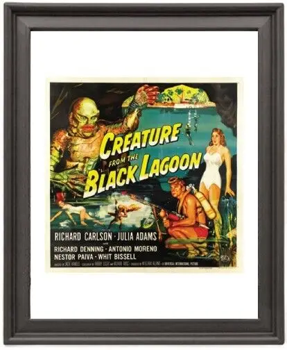 framed-poster-creature-from-the-black-lagoon-picture-frame-16x12-inches-photo-paper-print