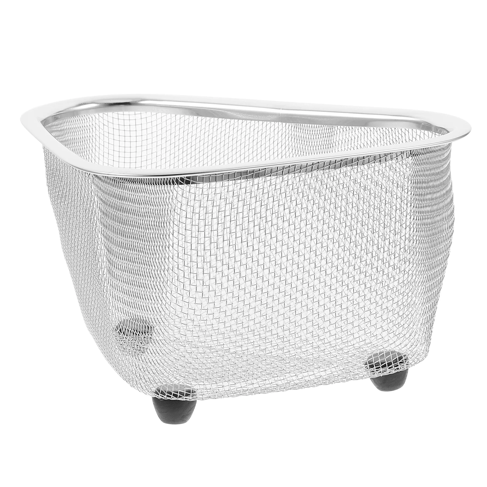 

Drain Basket Restaurant Sink Dish Drying Rack Colander Draining Mesh Holder Stainless Steel Drainer Corner