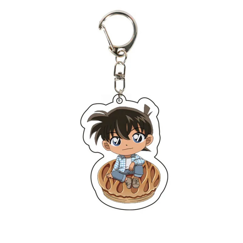 Detective Conan's Keychain Anime Peripheral Kidd Kudo Shinichi Printed Double sided Pendant Accessories