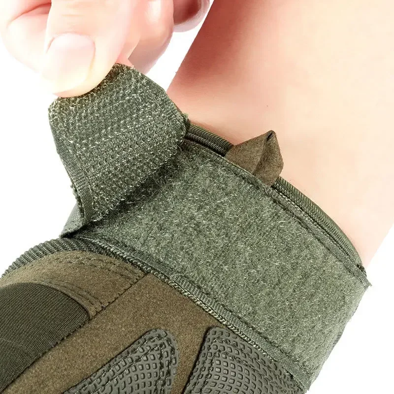 Guantes deportivos de invierno para hombre, manoplas tácticas del ejército de dedo completo, resistentes al desgaste, para exteriores