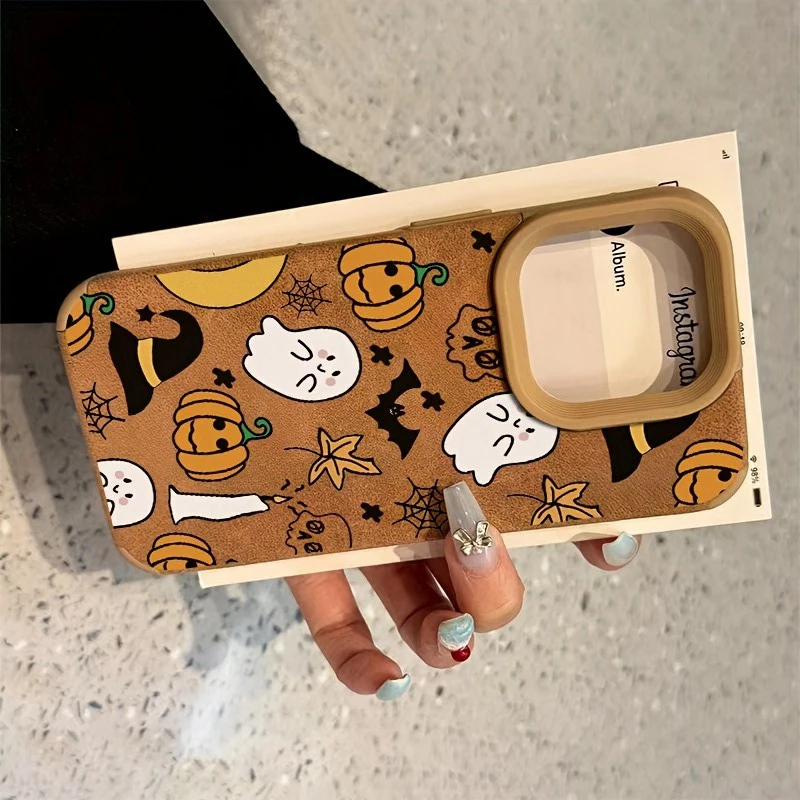 Casing Lunak Kulit Domba Antik Tahan Benturan Kulit Imitasi Matte untuk Penutup iPhone 11 12 13 14 15 16 Pro Max 16 Plus XS X XR
