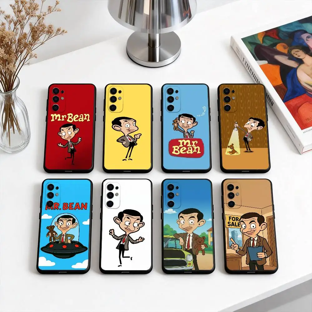

Милый забавный чехол для телефона Mr B-Beanes для Samsung S25, S24, S21, S22, S23, S30, Ultra, S20, Plus, Fe, мягкий силиконовый черный чехол