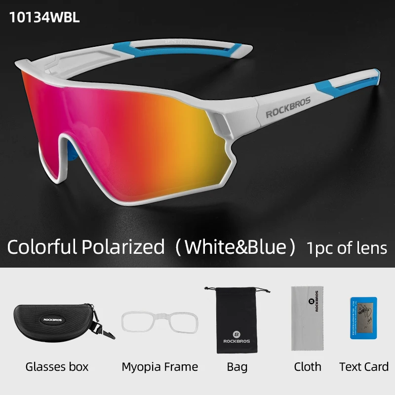 ROCKBROS Polarized Cycling Sunglasses Large Frame 7
