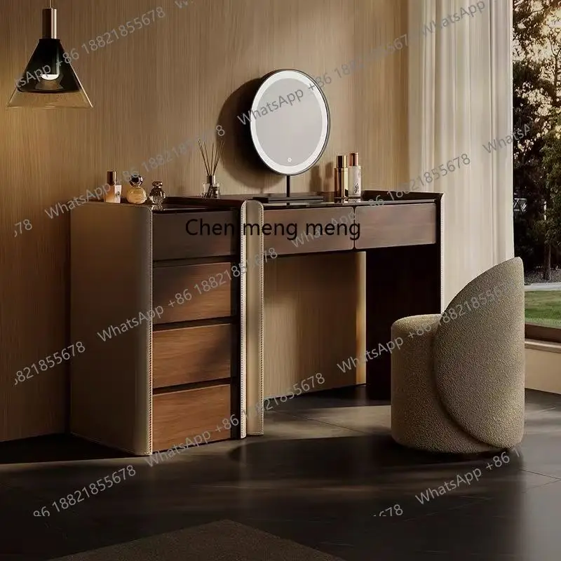 Comò da camera da letto con tavolo da trucco in legno massello, moderno, semplice, per piccoli appartamenti, integrato