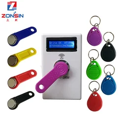 TMRF-2RW iButton Programmer DS1990A Duplicator Copier 125KHz RFID Reader Recorder RW1990 Key Marker RFID Copier T5577 Keychain