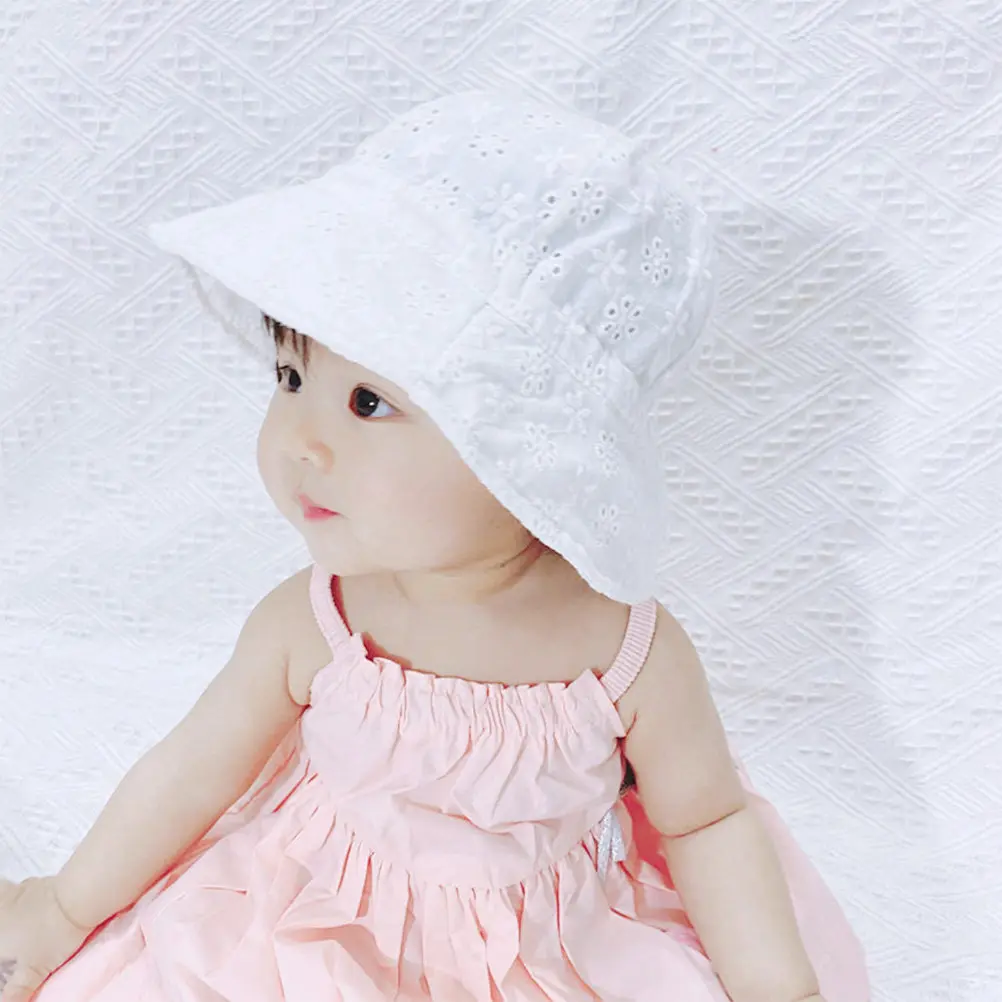 Protection Hat Lace Summer Breathable Thin Foldable Headwraps Children Photo Shoot Cap Newborn Accessory