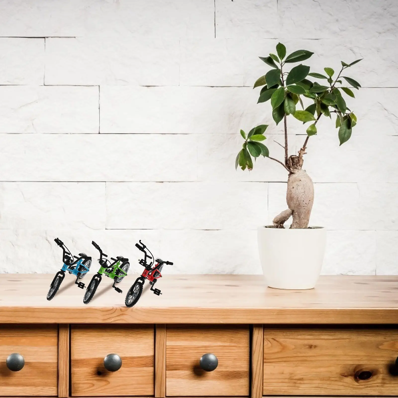 

3Sets Finger Bike Alloy Mini Bicycle Simulation Desktop Decoration for Kids Adults Cognitive Plaything Fine Workmanship Wear