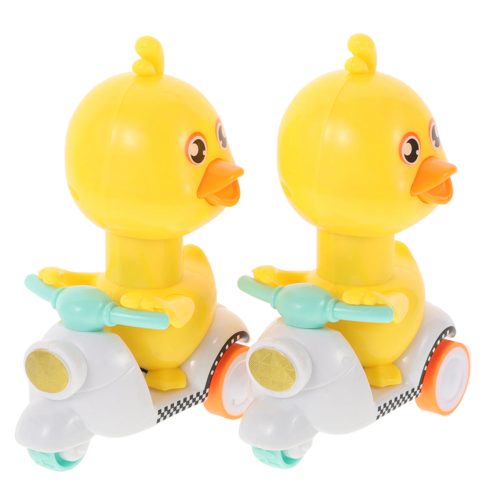 2 قطعة بطة صفراء صغيرة التراجع سيارة ABS المواد آمنة للأطفال دفع الظهر سيارة صغيرة التعليمية هدية لعبة سيارة التراجع