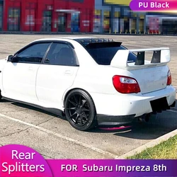 Rear Bumper Splitters Flaps Cupwings For Subaru Impreza 8th 2003-2005 Rear Splitters Lip Aprons PU Black