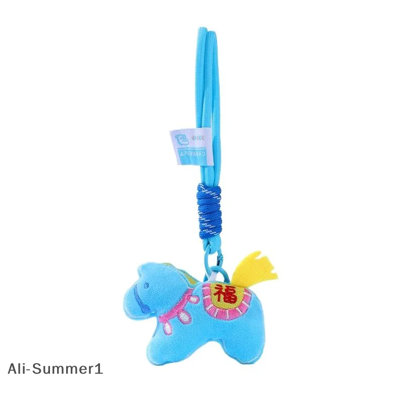 봉제 동물 말 열쇠고리 말 인형 장식 말의 해 펜던트 귀여운 조랑말 배낭 장식품 당나귀 작은 인형 장난감