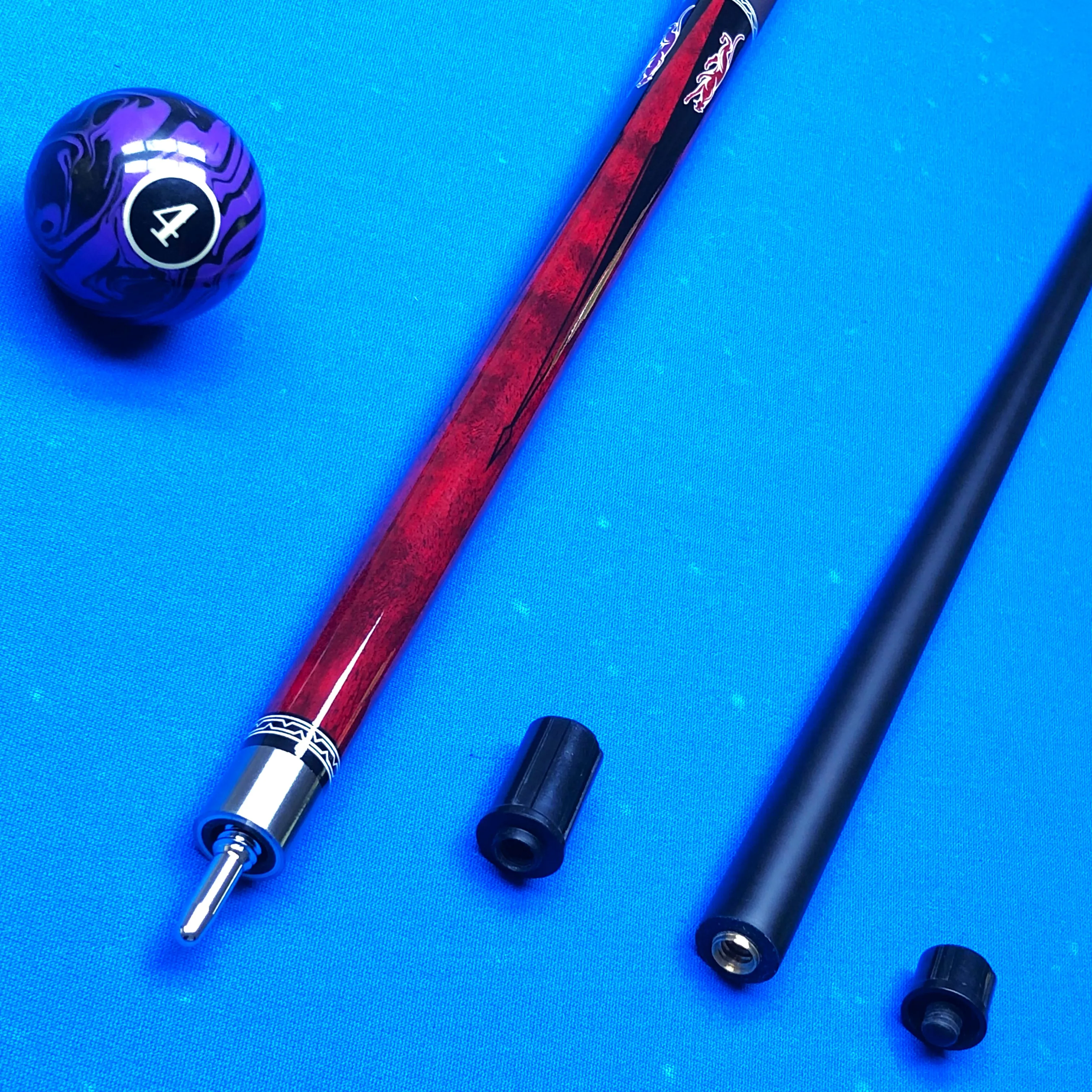 12.5mm Composite Tip Pool Cue Stick, Professional Performance 2-Piece Billiard Cue with Stainless Steel Joint, Glass Fiber Shaft