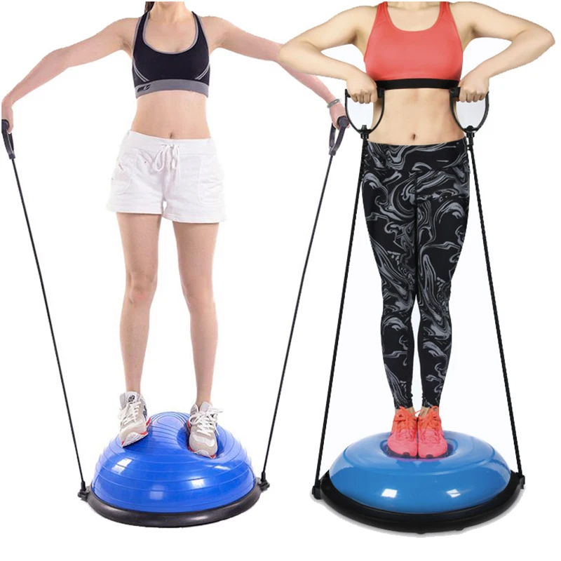 Frosting Wave Speed Ball Thickened Foot on Explosion-proof Semi-circle Balance Ball Yoga Studio Pilates Home Fitness Equipment