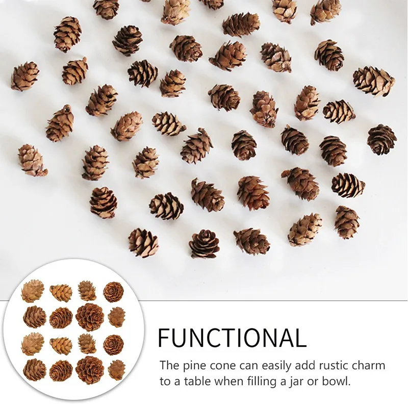 Artificial Fall Pine Cones Ornament Xmas Pine Cones Natural Wood Bulk Pine Cones Photo Prop Home Nativity Christmas Decor Gift