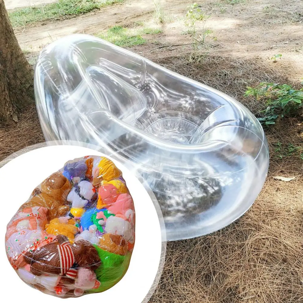 Transparent Toy Storage Chair Toy Storage Chair Extra Waterproof Stuffed Storage Bean Bag Chair Cover for Kids Plush for Bedroom