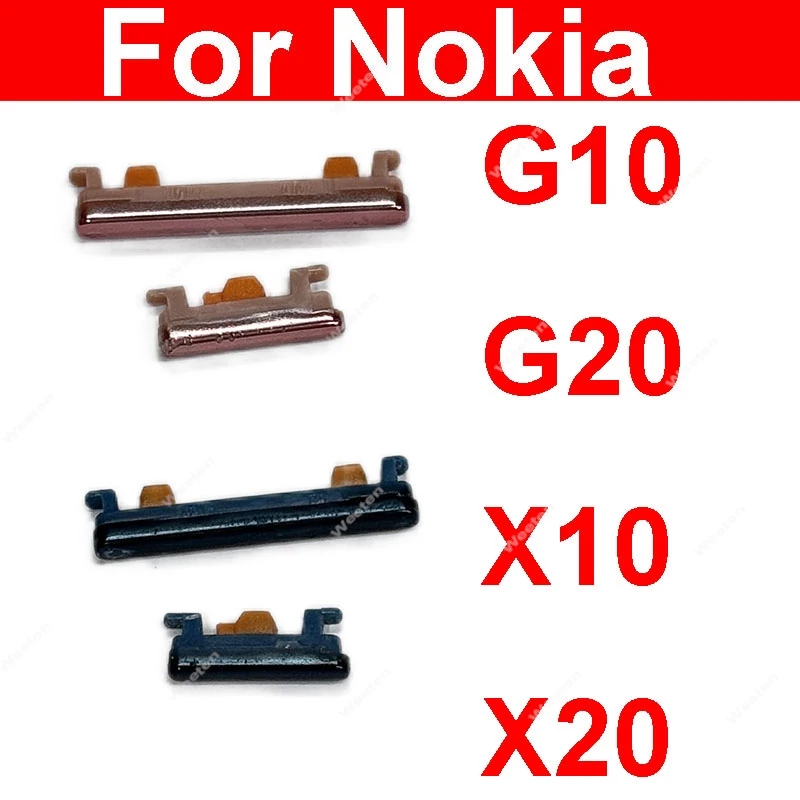 

Боковая кнопка громкости для Nokia G10 G20 X10 X20, боковые клавиши громкости + запасные части для ключей Assistant/Search