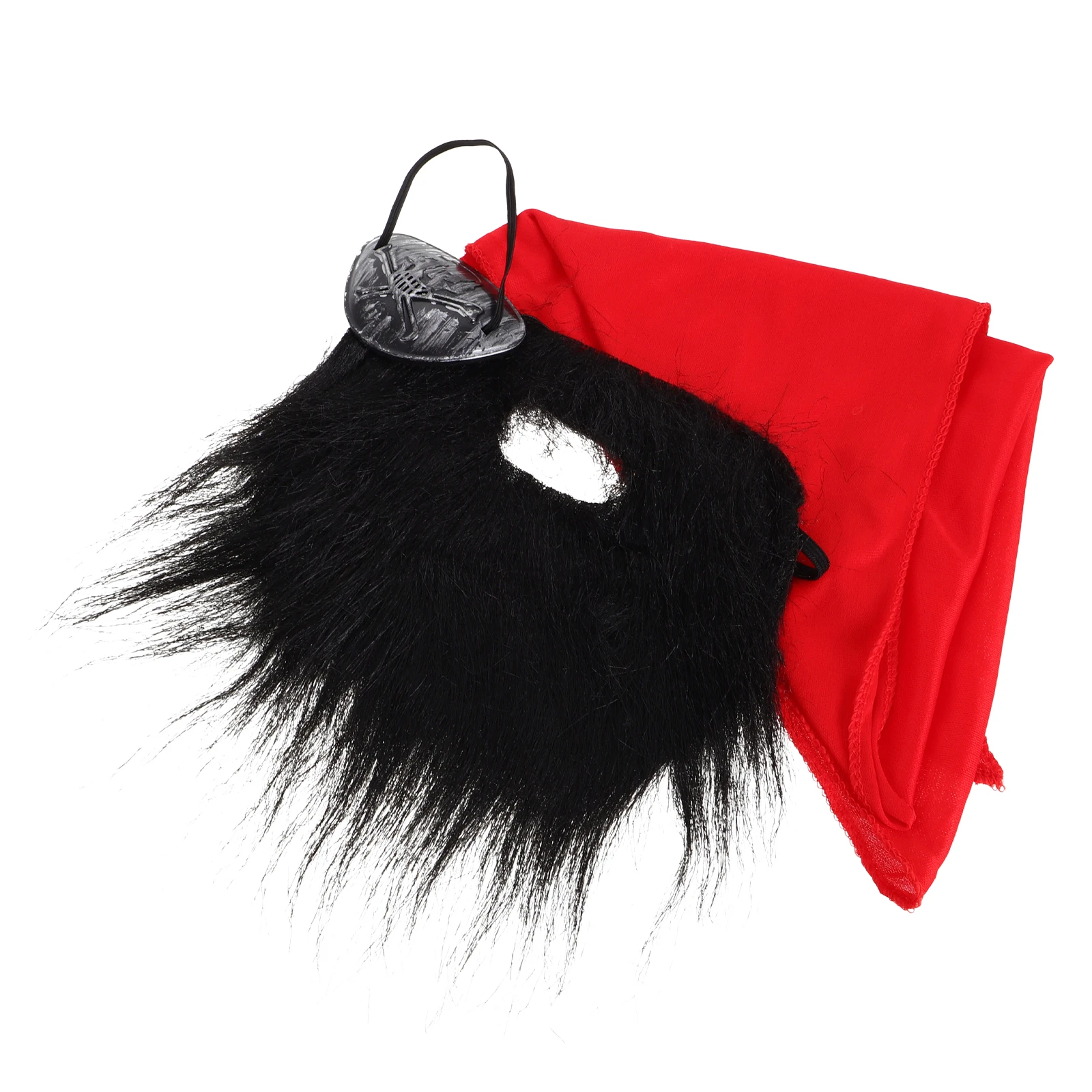1 conjunto 1 conjunto de acessórios de fantasia decorações de festa de halloween fornecimento de cosplay com remendo de olho bigode bandana adulto