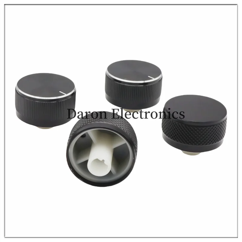 Aluminum alloy rubber core knob 25*18.5/25*19 Car audio/navigation rotation adjustment cap toothed hole /D hole 6mm