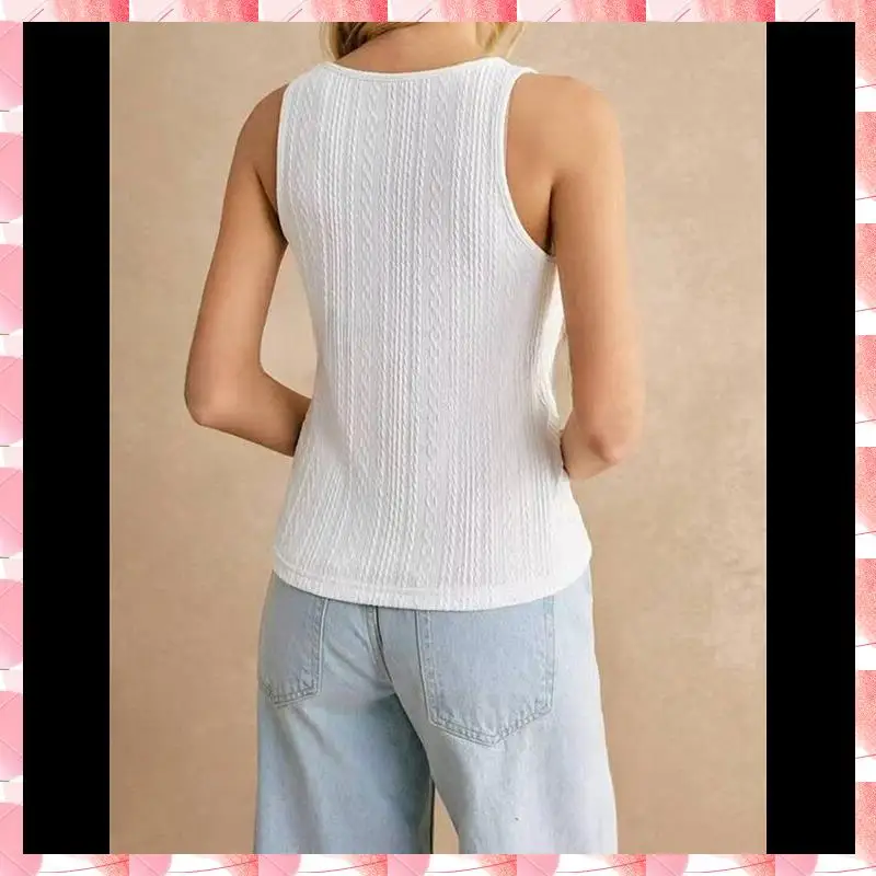 قمصان نسائية بدون أكمام برقبة على شكل حرف U بدون أكمام، قمصان صيفية كاجوال أساسية