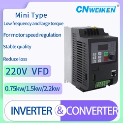 Inverter di frequenza da 220V/220V a 380V 0.75-11KW per convertitore di frequenza della pompa dell'acqua 1 fase In 220V 3 fasi di uscita 220V/380V AC Drives