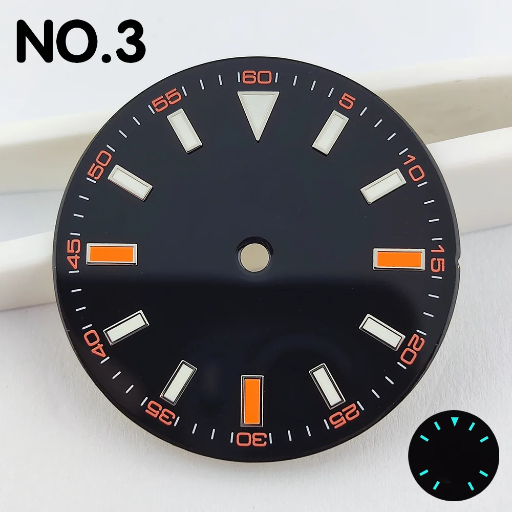 NH35 다이얼 오렌지 스케일 다이얼 28.5mm 시계 다이얼 NH35/NH36 무브먼트 시계 부품 교체 부품 맞춤 로고 지원
