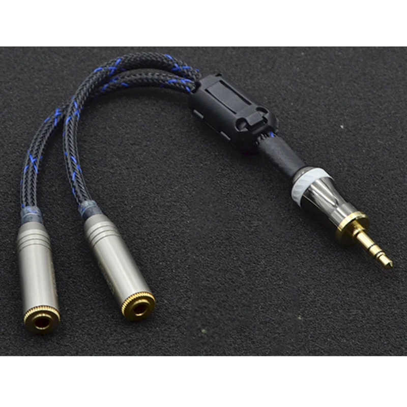 3.5mm Jack To 2 RCA Female AUX Cable Adapter Splitter Audio Wire For Amplifier TV CD Speaker Player