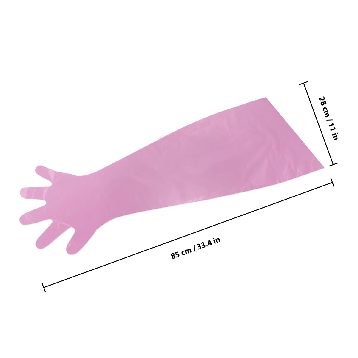 50 قطعة ذراع طويلة يمكن التخلص منها 85 سنتيمتر قفاز مزرعة خفيف الوزن للماشية الأغنام فحص الحمل قفاز واقي #4