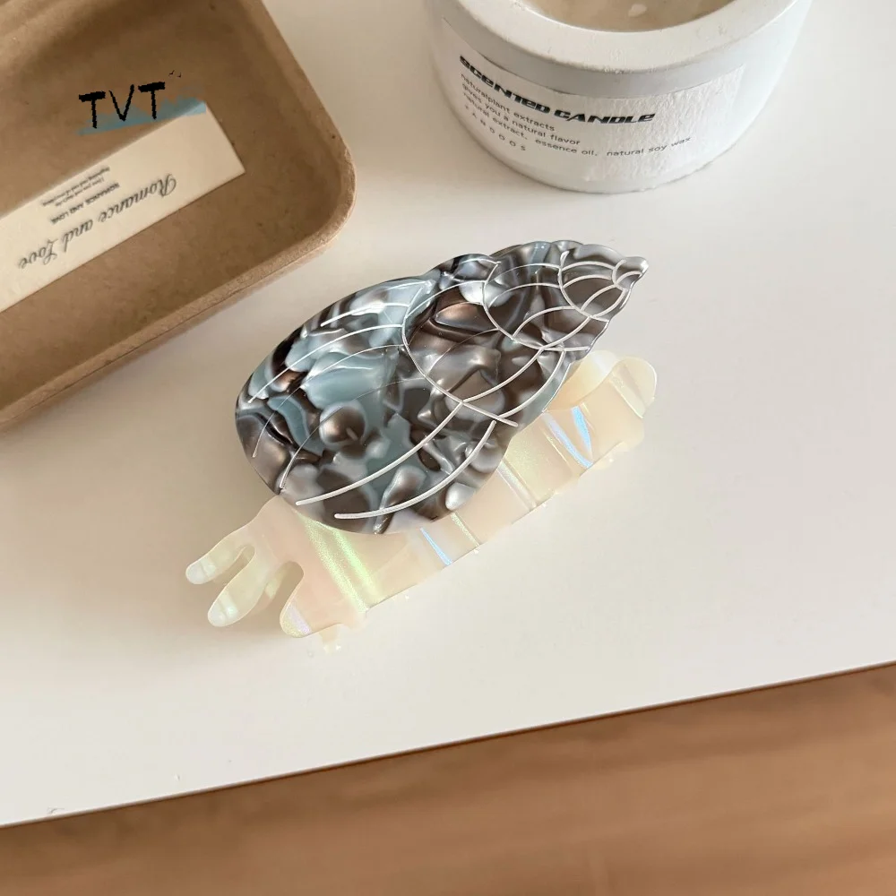 

Korean Style Ocean Series Hair Claw Acetic Acid High Ponytail Clip Conch Hair Claw Beach Headwear Hair Accessories