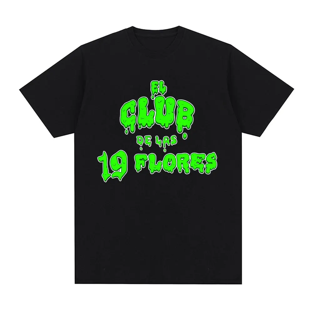 Rapper Feid Ferxxo El Club De Las 19 Flores – T-Shirts im gleichen Stil, Herren- und Damenbekleidung, Hip-Hop-Mode, T-Shirts mit kurzen Ärmeln. – Detail 3