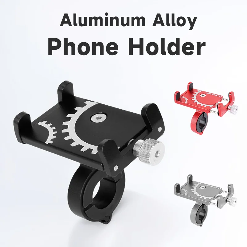 

Universal Aluminum Alloy Mobile Phone Holder Cell Phone Holder 360 Rotatable Aluminum Phone Clip Bicycle Scooter Accessories