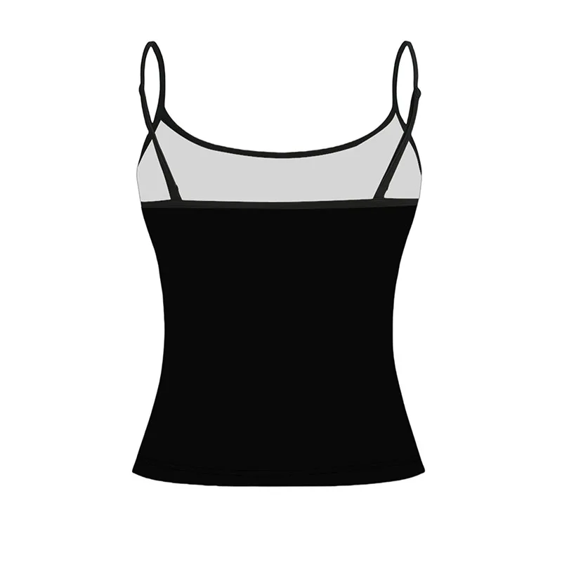 New Personalized Printed Adjustable Shoulder Strap Camisole Women's Fashionable and Elegant off Shoulder Sleeveless Tops Y2k