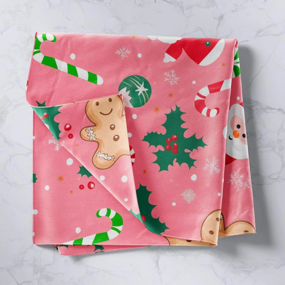 Merry Christmas Tapestry Gingerbread Man Wall Art for Living Room Bedroom Santa Claus Wall Hanging Blanket Snowflake Home Decor